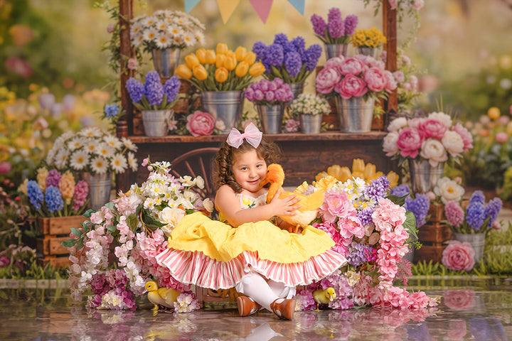 Spring Bloom Flower Cart – Garden Market Backdrop
