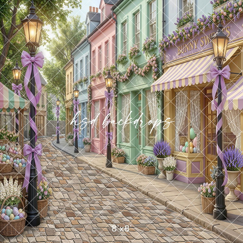 Easter Egg Lane – Pastel Spring Street Backdrop