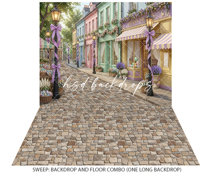 Easter Egg Lane – Pastel Spring Street Backdrop