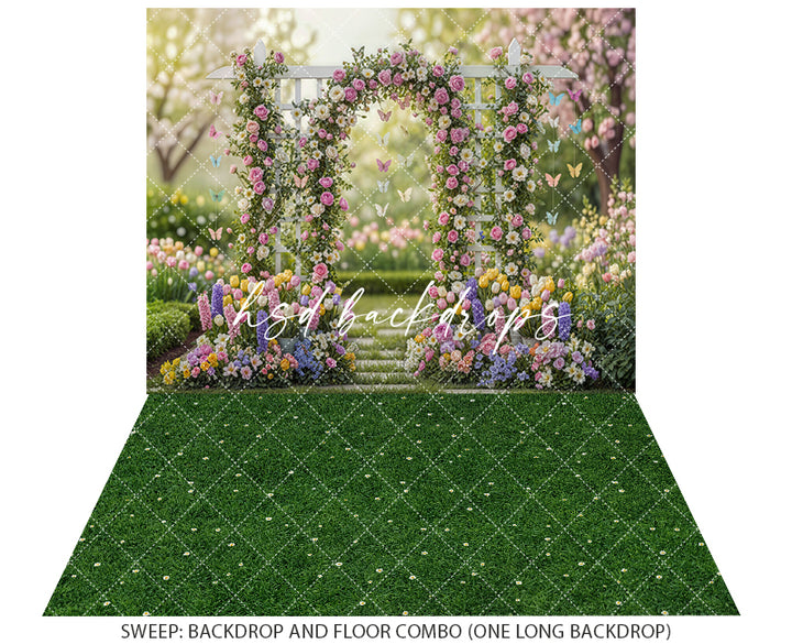 Butterfly Garden Arch – Spring Floral Backdrop