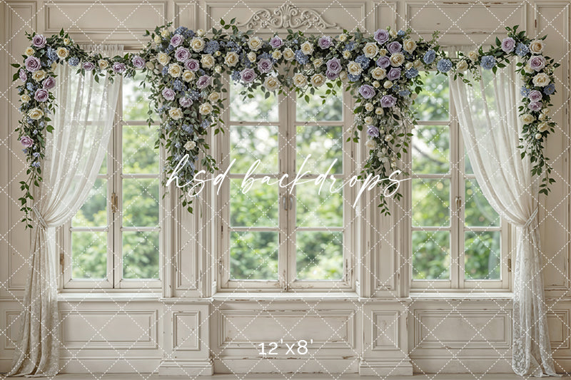 Spring Manor Window – Floral Arch Backdrop