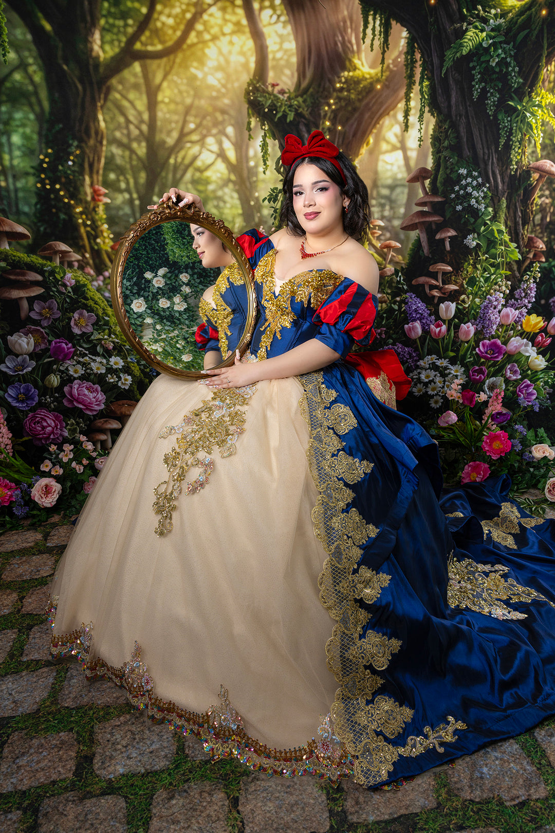 Enchanted Woodland Path – Whimsical Spring Garden Backdrop