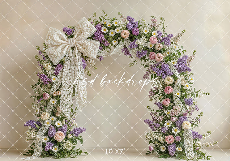 Lavender Lace Bloom Arch - Spring Floral Backdrop