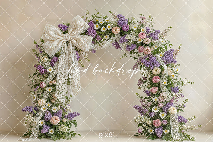 Lavender Lace Bloom Arch - Spring Floral Backdrop