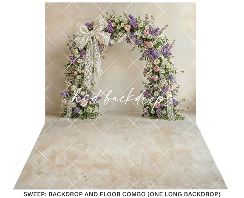 Lavender Lace Bloom Arch - Spring Floral Backdrop