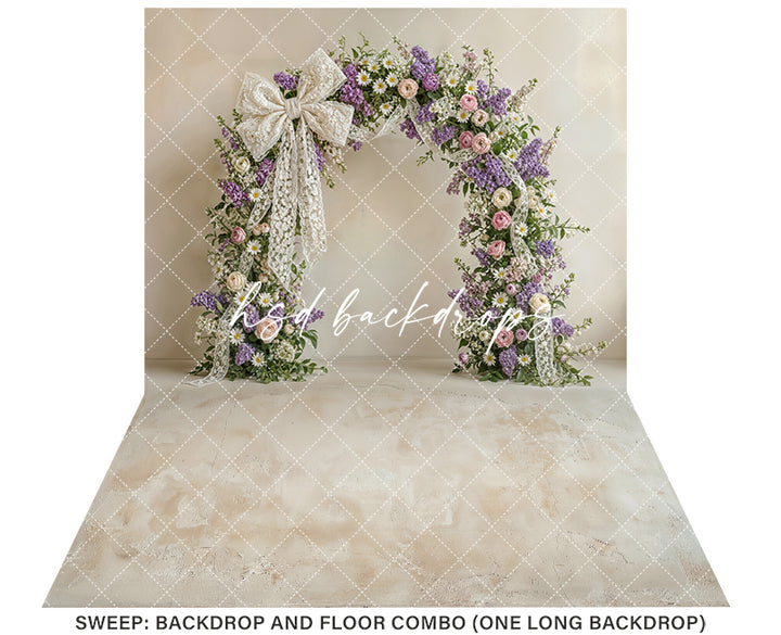 Lavender Lace Bloom Arch - Spring Floral Backdrop