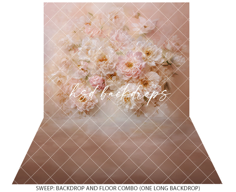 Blush Peony Bloom Romantic Spring Floral Backdrop