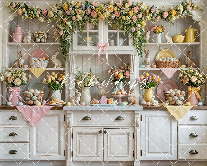 Easter Cottage Kitchen – Pastel Spring Baking Backdrop