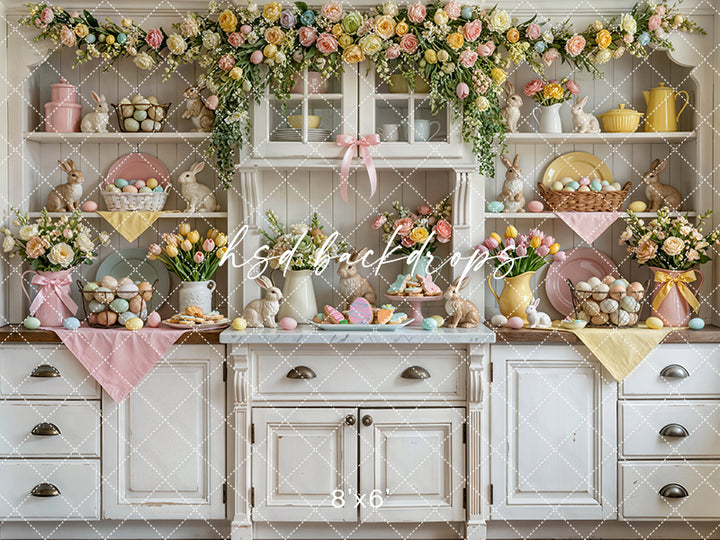 Easter Cottage Kitchen – Pastel Spring Baking Backdrop