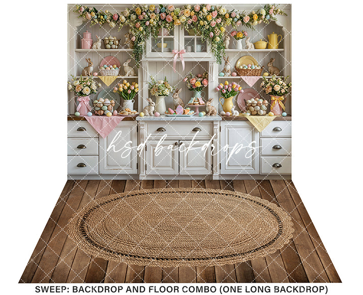 Easter Cottage Kitchen – Pastel Spring Baking Backdrop