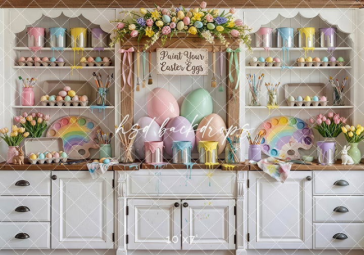 Paint Your Easter Eggs – Pastel Spring Studio Backdrop
