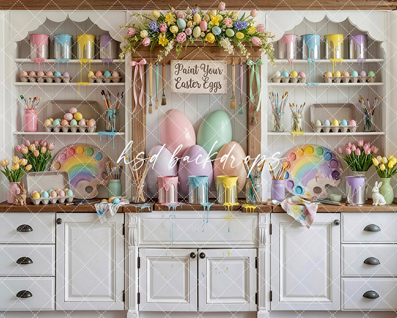 Paint Your Easter Eggs – Pastel Spring Studio Backdrop