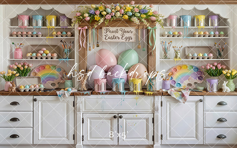 Paint Your Easter Eggs – Pastel Spring Studio Backdrop