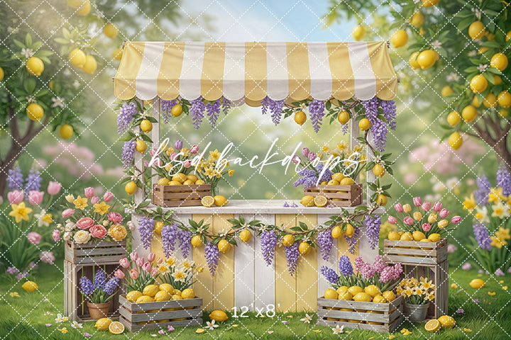 Lemon & Lavender Market Stand – Spring Garden Backdrop