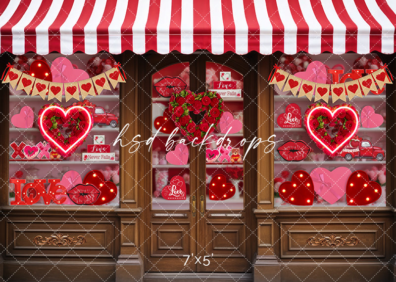 Valentine's Day Shoppe (poly) - HSD Photography Backdrops 