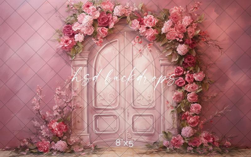 Pretty Pink Door - HSD Photography Backdrops 