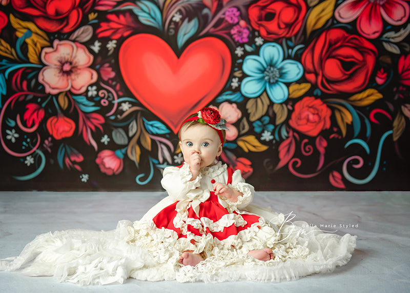 Heart of Flowers - HSD Photography Backdrops 