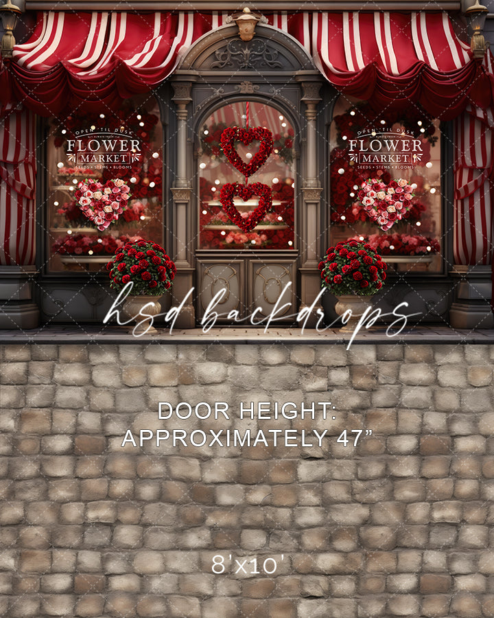 Romantic Rose Flower Market - HSD Photography Backdrops 