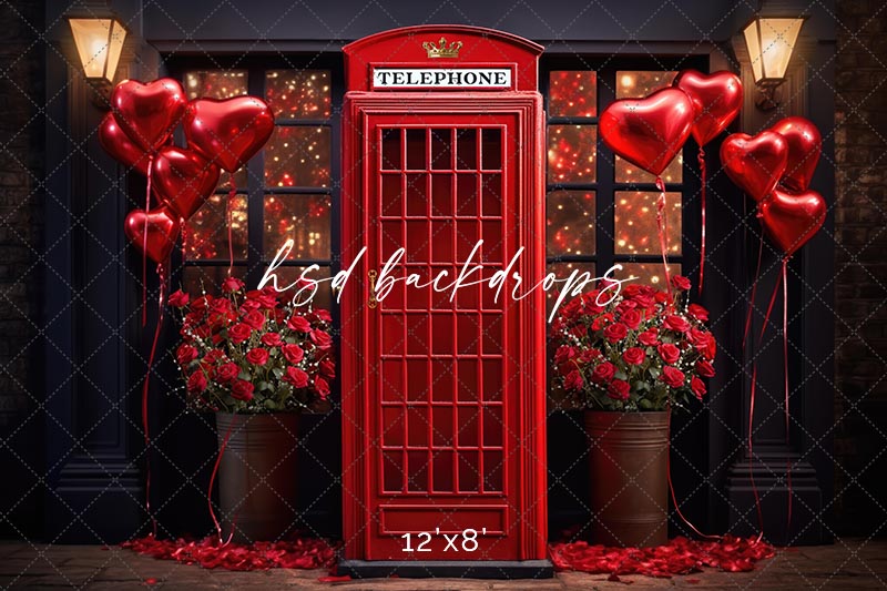 Vintage Telephone Booth (sweep options) - HSD Photography Backdrops 