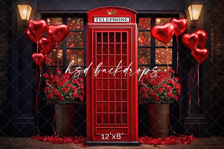 Vintage Telephone Booth (sweep options) - HSD Photography Backdrops 