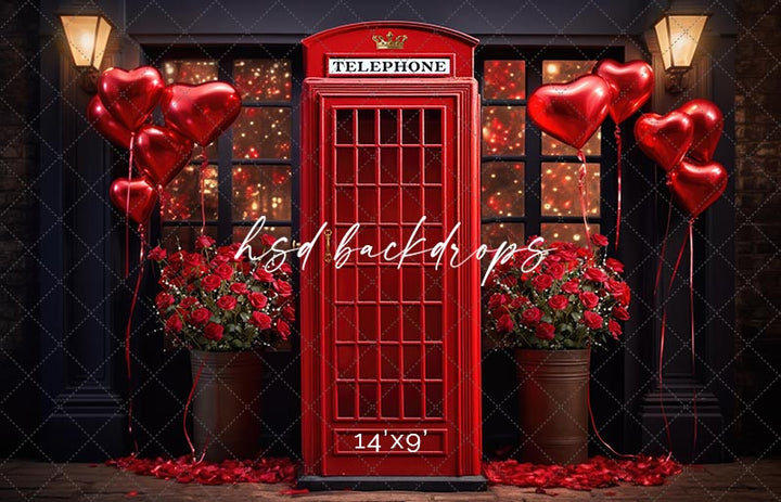 Vintage Telephone Booth (sweep options) - HSD Photography Backdrops 