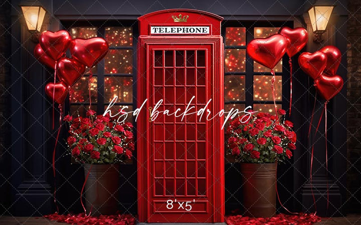 Vintage Telephone Booth (sweep options) - HSD Photography Backdrops 