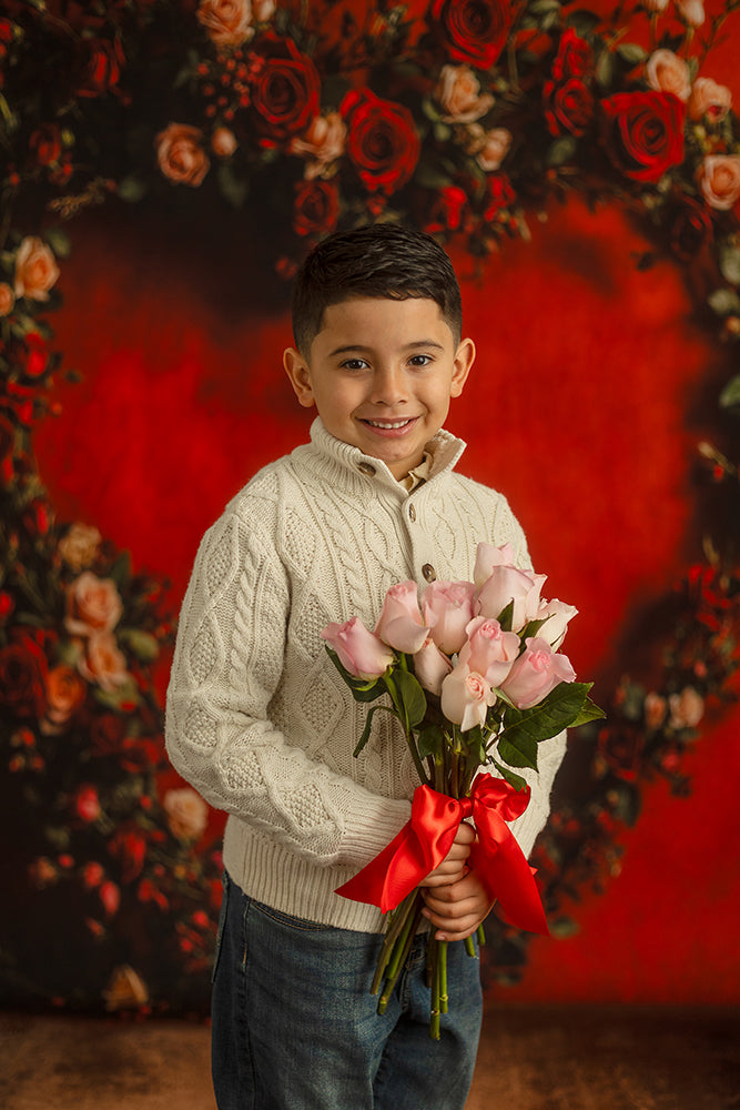 Romantic Roses Heart Arch (sweep options)