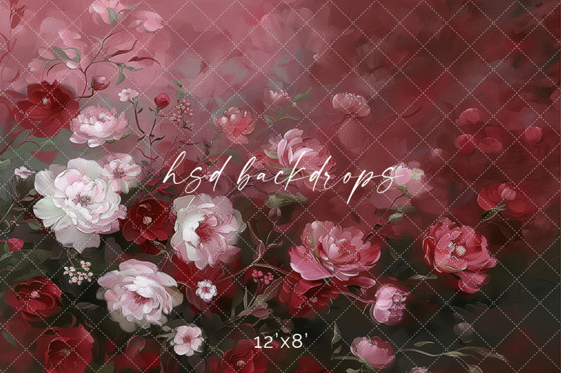 Valentine's Day Painted Floral Roses Fine Art Photo Backdrop – HSD ...