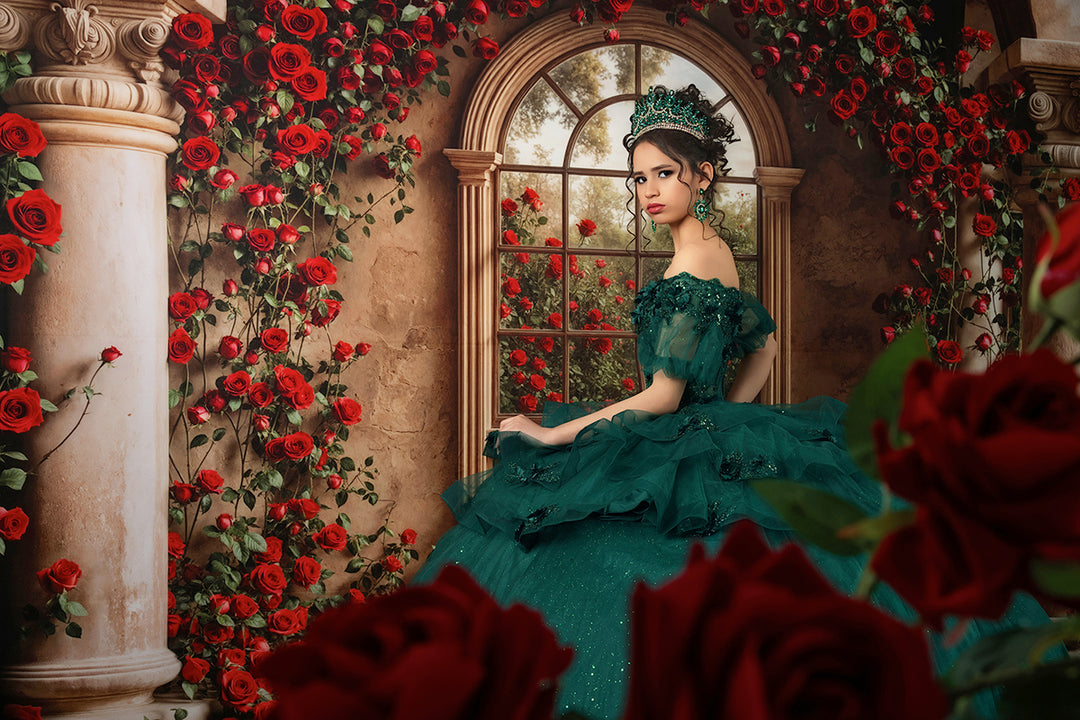 Climbing Red Roses Columns (sweep options)