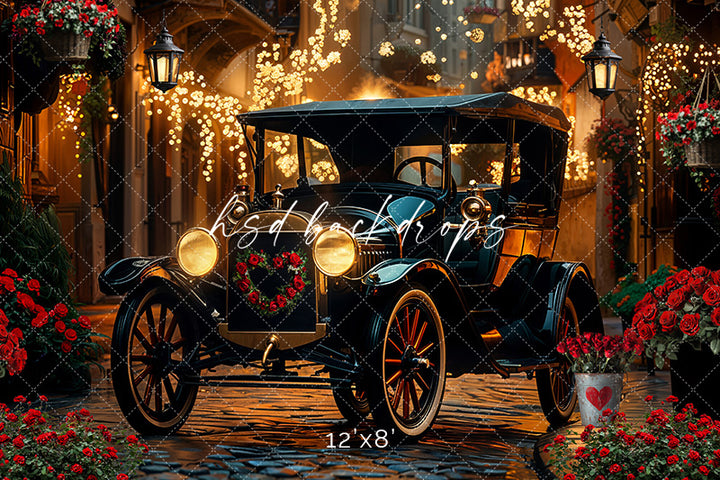 Vintage Valentine's Day Car