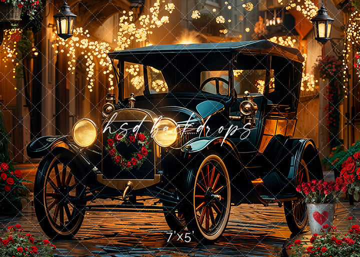 Vintage Valentine's Day Car