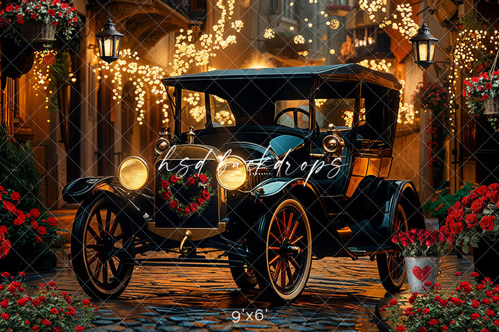 Vintage Valentine's Day Car