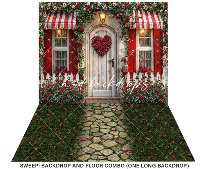 Valentine's Day Cottage Door (sweep options)