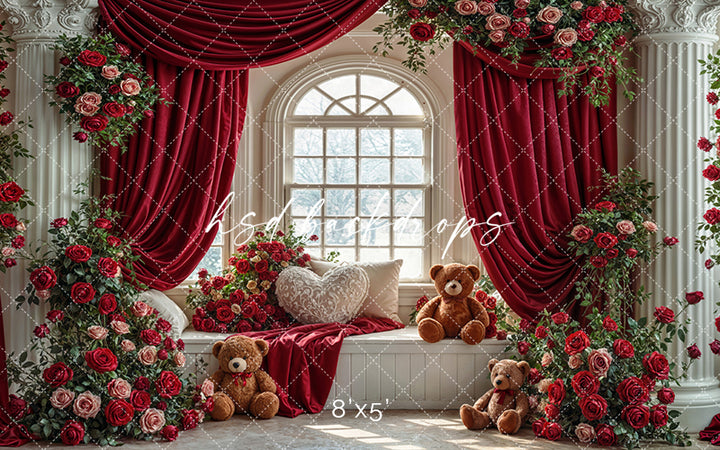 Sweetheart Window Garden – Valentine’s Day Photography Backdrop