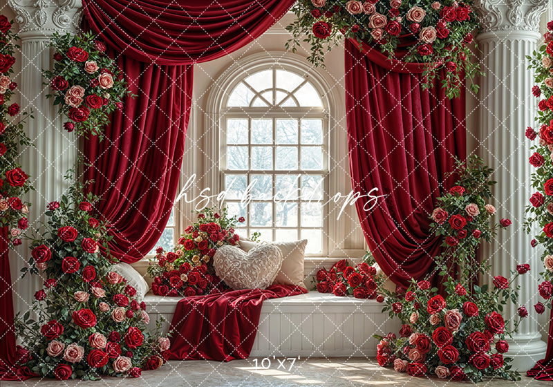 Enchanted Rose Manor – Valentine’s Day Photography Backdrop