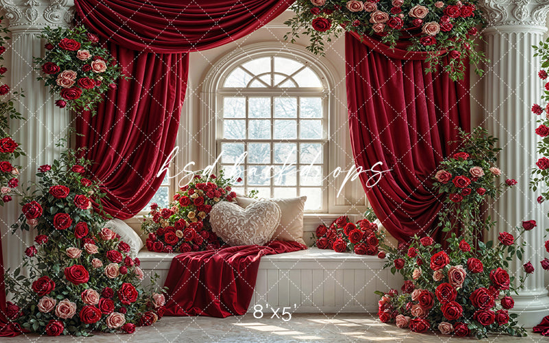 Enchanted Rose Manor – Valentine’s Day Photography Backdrop