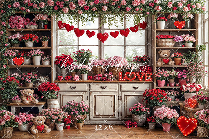 Rosy Garden Florist – Valentine’s Day Photography Backdrop