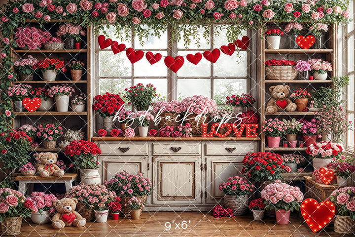 Rosy Garden Florist – Valentine’s Day Photography Backdrop