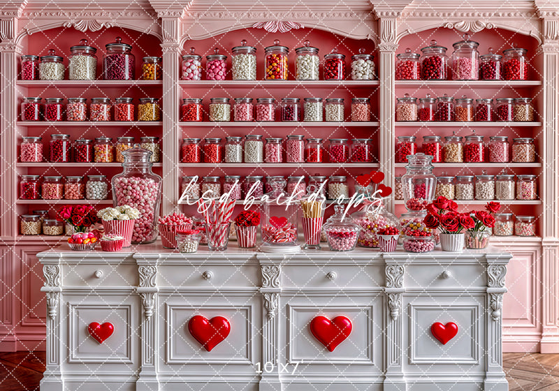 Candy Hearts Confectionery – Valentine’s Day Photo Backdrop