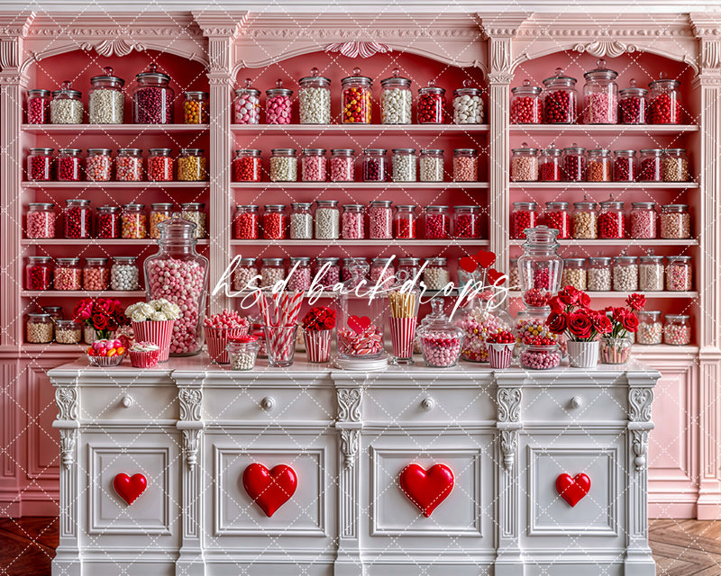 Candy Hearts Confectionery – Valentine’s Day Photo Backdrop