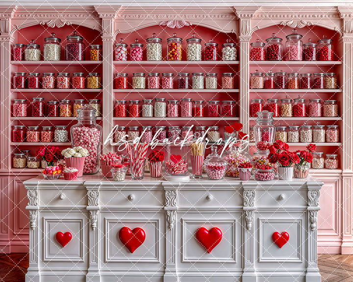 Candy Hearts Confectionery – Valentine’s Day Photo Backdrop