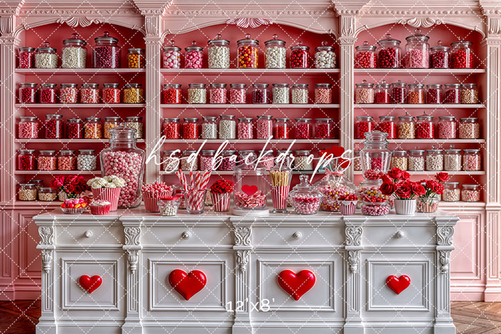 Candy Hearts Confectionery – Valentine’s Day Photo Backdrop