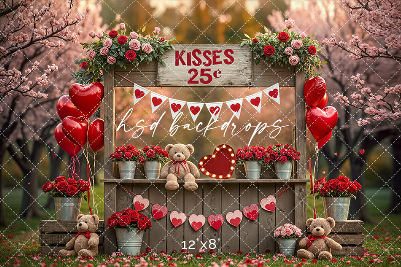 Cuddly Kisses Booth – Valentine’s Day Studio Background