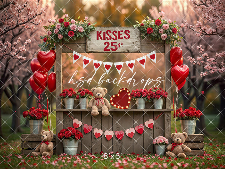 Cuddly Kisses Booth – Valentine’s Day Studio Background