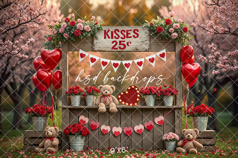 Cuddly Kisses Booth – Valentine’s Day Studio Background