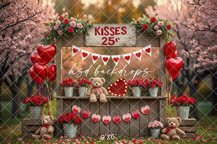 Cuddly Kisses Booth – Valentine’s Day Studio Background
