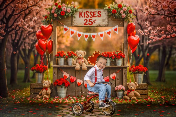 Cuddly Kisses Booth – Valentine’s Day Studio Background