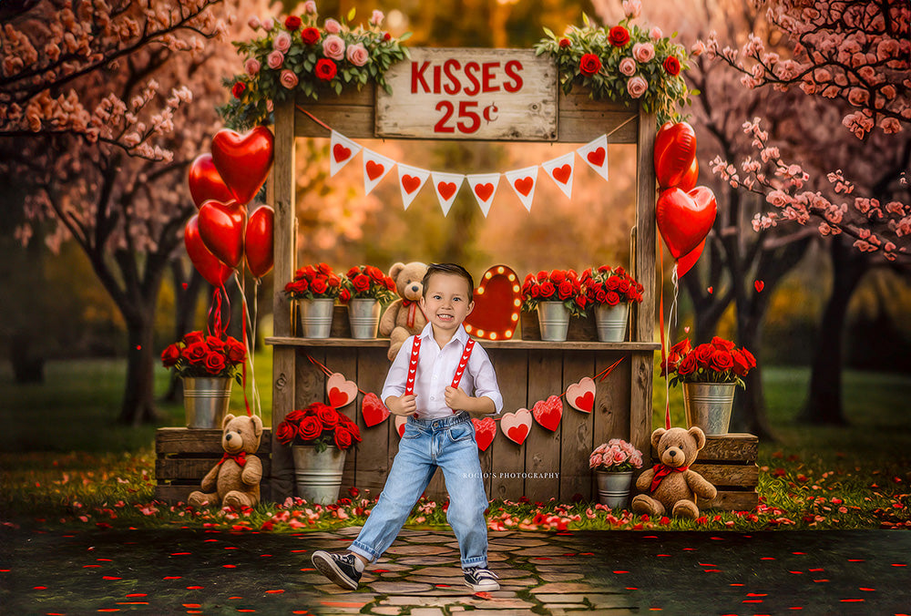 Cuddly Kisses Booth – Valentine’s Day Studio Background