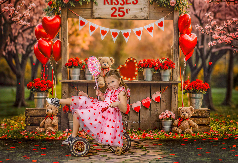 Cuddly Kisses Booth – Valentine’s Day Studio Background