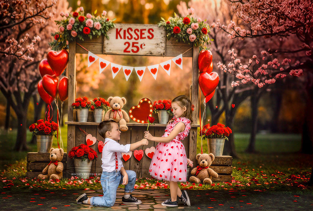 Cuddly Kisses Booth – Valentine’s Day Studio Background